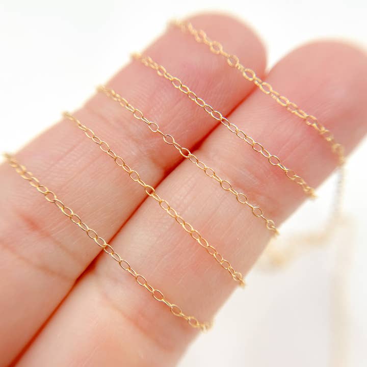 Tresor Jewelry Inc. - Wholesale Link & Chain Necklace - 822GF. 14K Gold Filled Cable Chain
