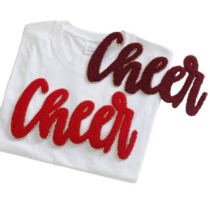 Rosie Posie Patches - Wholesale Patch - CHEER Chenille Iron On Patch, Cheerleading Chenille Patch2