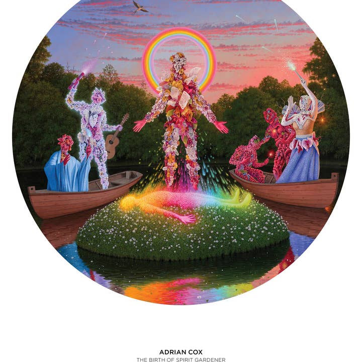 Pomegranate - Wholesale Puzzle - Adult - Adrian Cox: The Birth of Spirit Gardener 500-Piece Circular Jigsaw Puzzle2