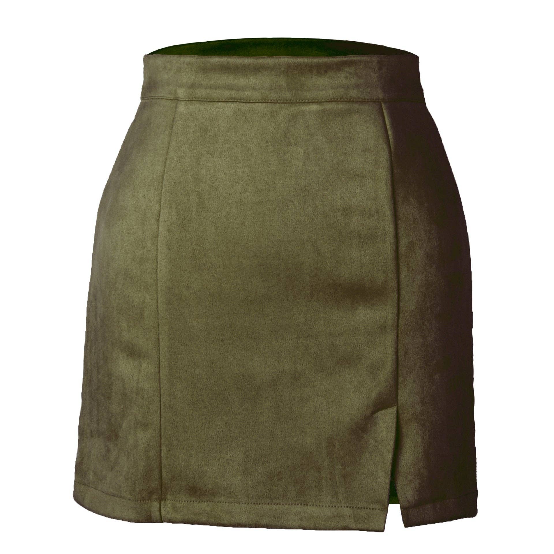 Masyal - Wholesale Skirt - Women's - Western suede hip-wrapped A-line miniskirt autumn and winter19