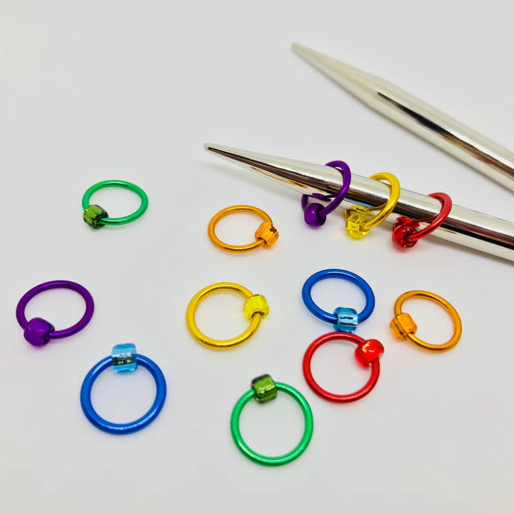 Stitch Markers - Rainbow for wholesale by Cozy Craft Coven