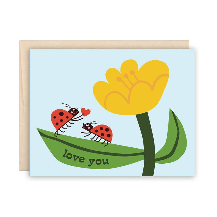 Niedliche Liebes-Käfer-Grußkarte, Ich liebe dich, Jahrestag, Alltag für den Großhandel von The Beautiful Project
