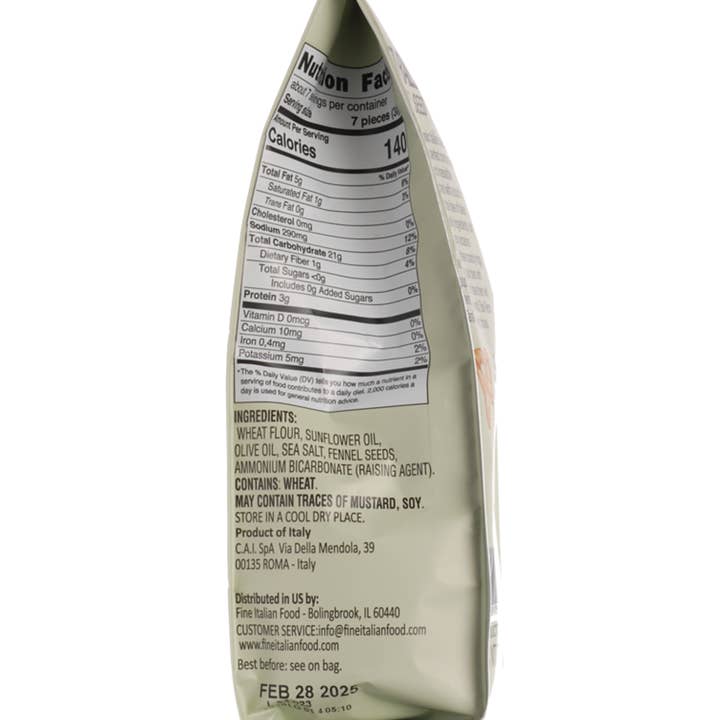 Fine Italian Food - Wholesale Puffed Snack - Co. Sanremo Taralli Fennel Seed, 7oz1