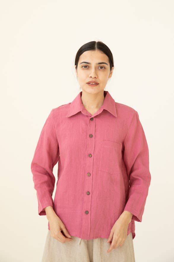 VIKOLINO - Wholesale Button Down Shirt - Women's - Linen Basic  Shirt8
