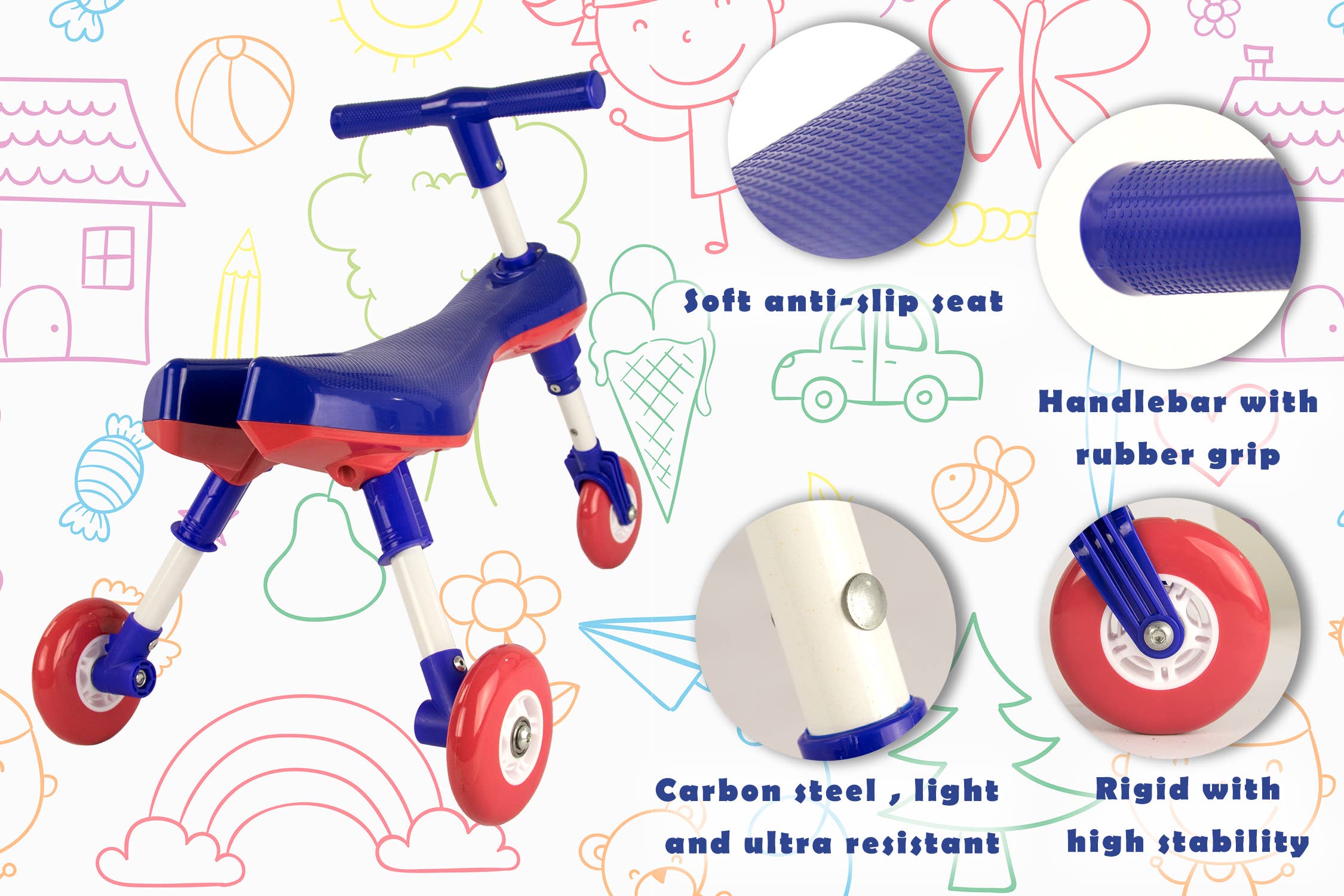 Airel - Wholesale Bike/Scooter - Kids - Airel Tricycle Without Pedals From 1 To 3 Years Old2