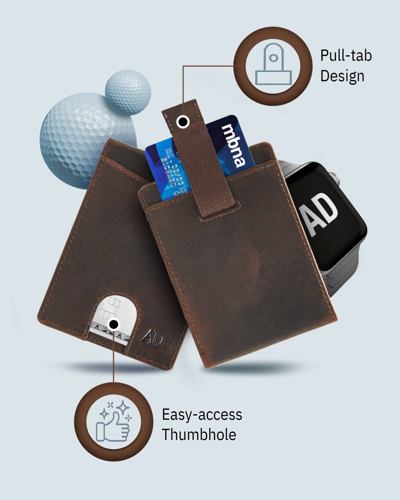 Access Denied Accessories - Vente Portefeuille – homme - Portefeuilles Bifold pour Hommes Portefeuille Mince en Cuir RFID avec Sangle de Tirage9