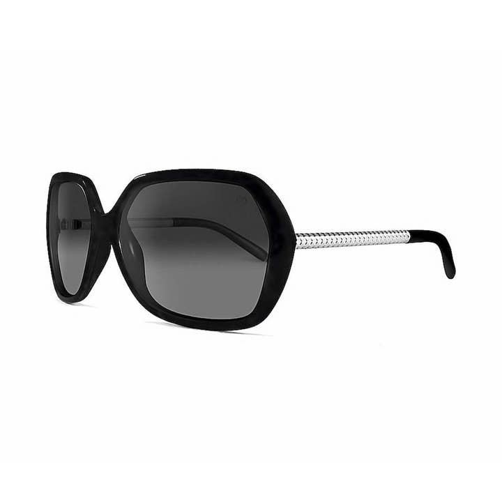 Ruby Rocks Ladies Paris Oversize Lunettes de soleil en noir pour la vente par East Village