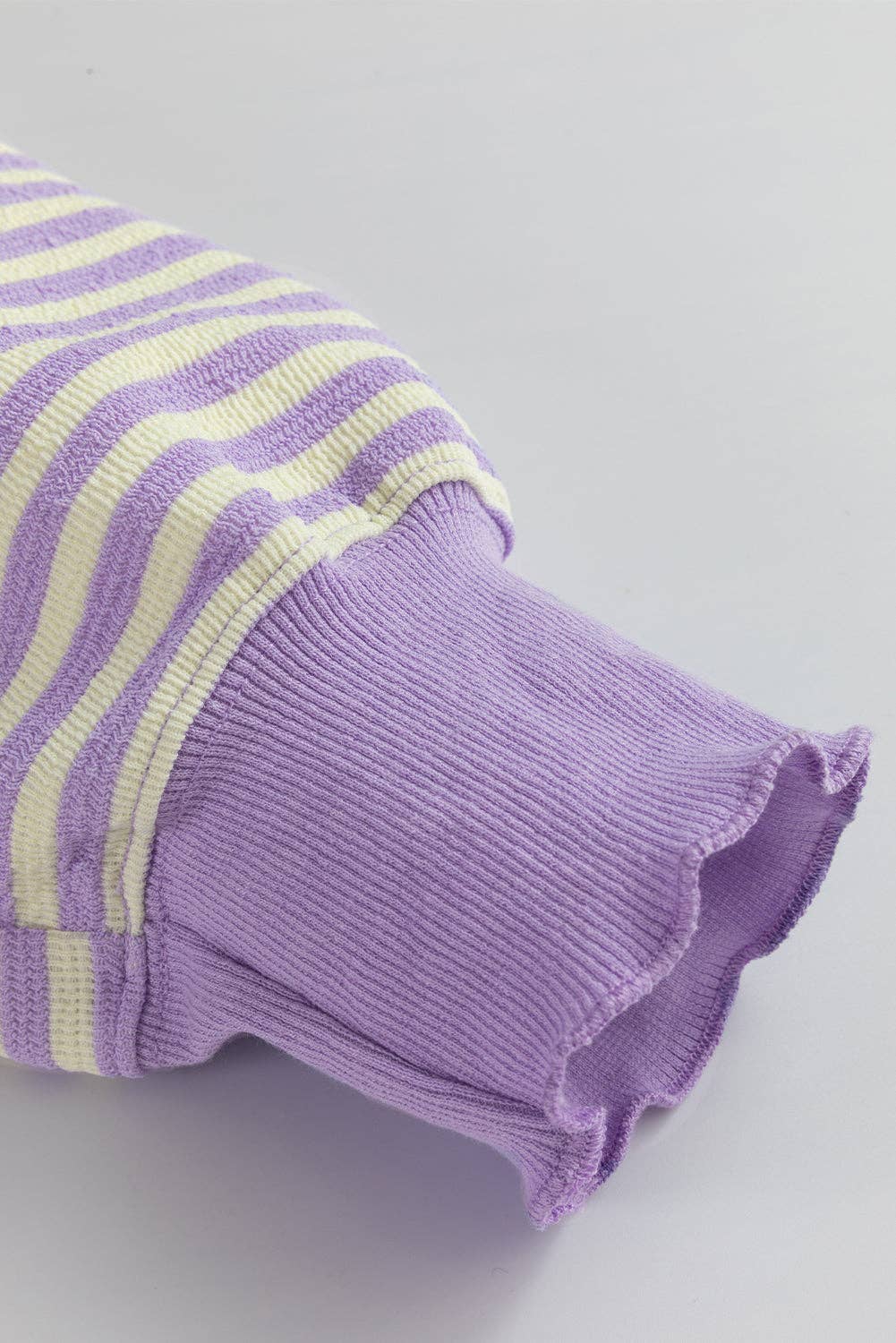 Threaded Pear - Wholesale Knit Top - Women's - Angie Stripe Loose Drop Shoulder Long Sleeve Top3