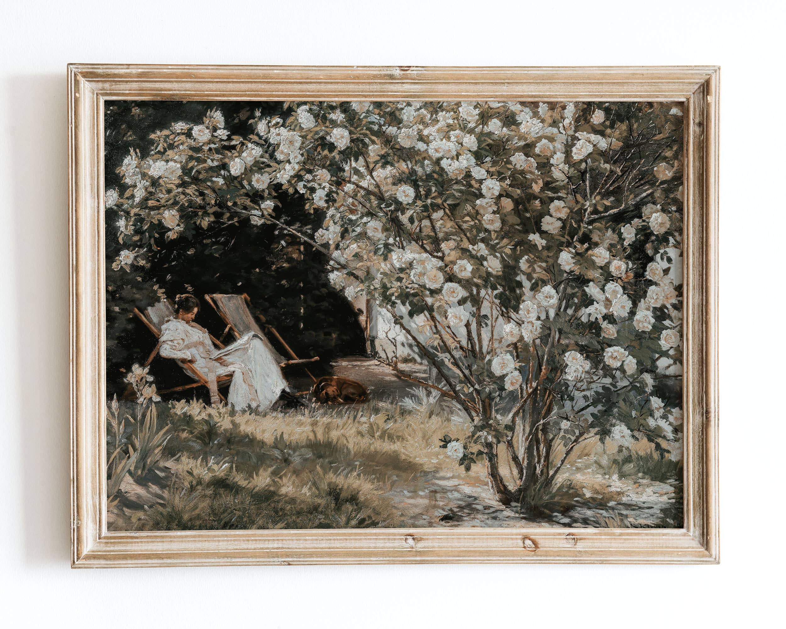 Sugar & Canvas – wholesale Art print – European Vintage Rose Garden Rustic Antique Art Print VP140