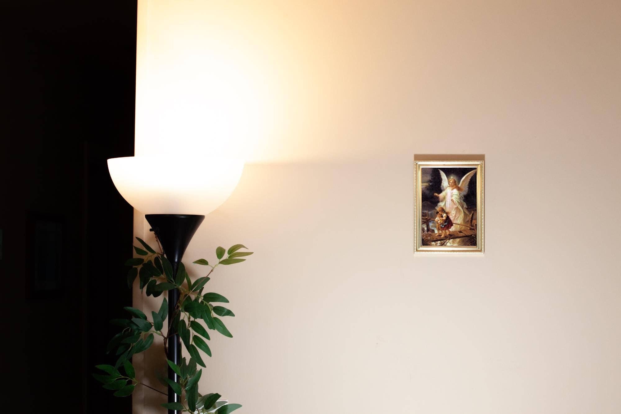 SercelPress - Wholesale Art Print - Guardian Angel Framed Print, Gold Color Frame with Print of Antique Angel Art, Catholic Wall Decor, Home Altar, Children, Gift, 5x7, 8x102