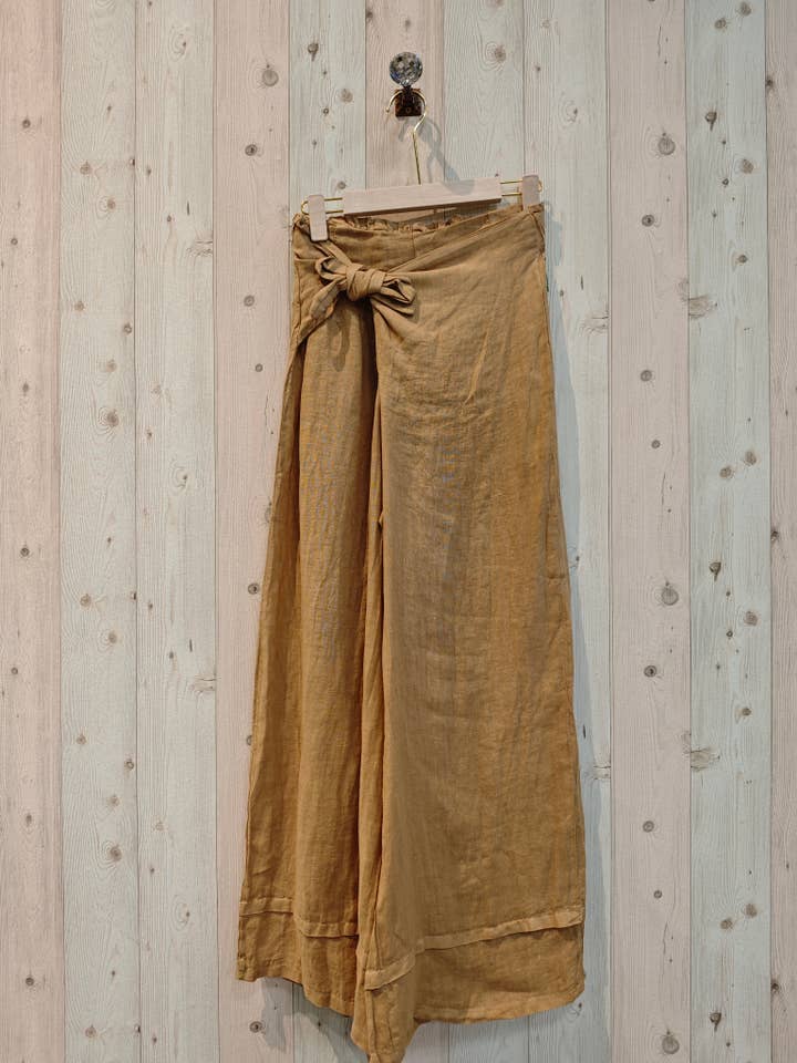 Linen & More - Wholesale Pants - Women's - REF 30188 TROUSERS WITH LINEN TIE 100%8