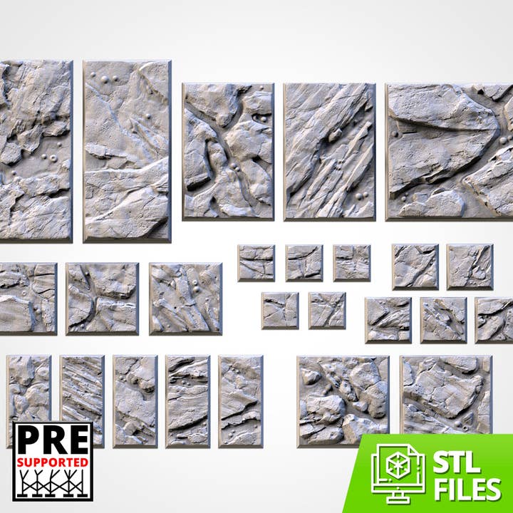 Bases texturadas vulcânicas por atacado de Forg3d