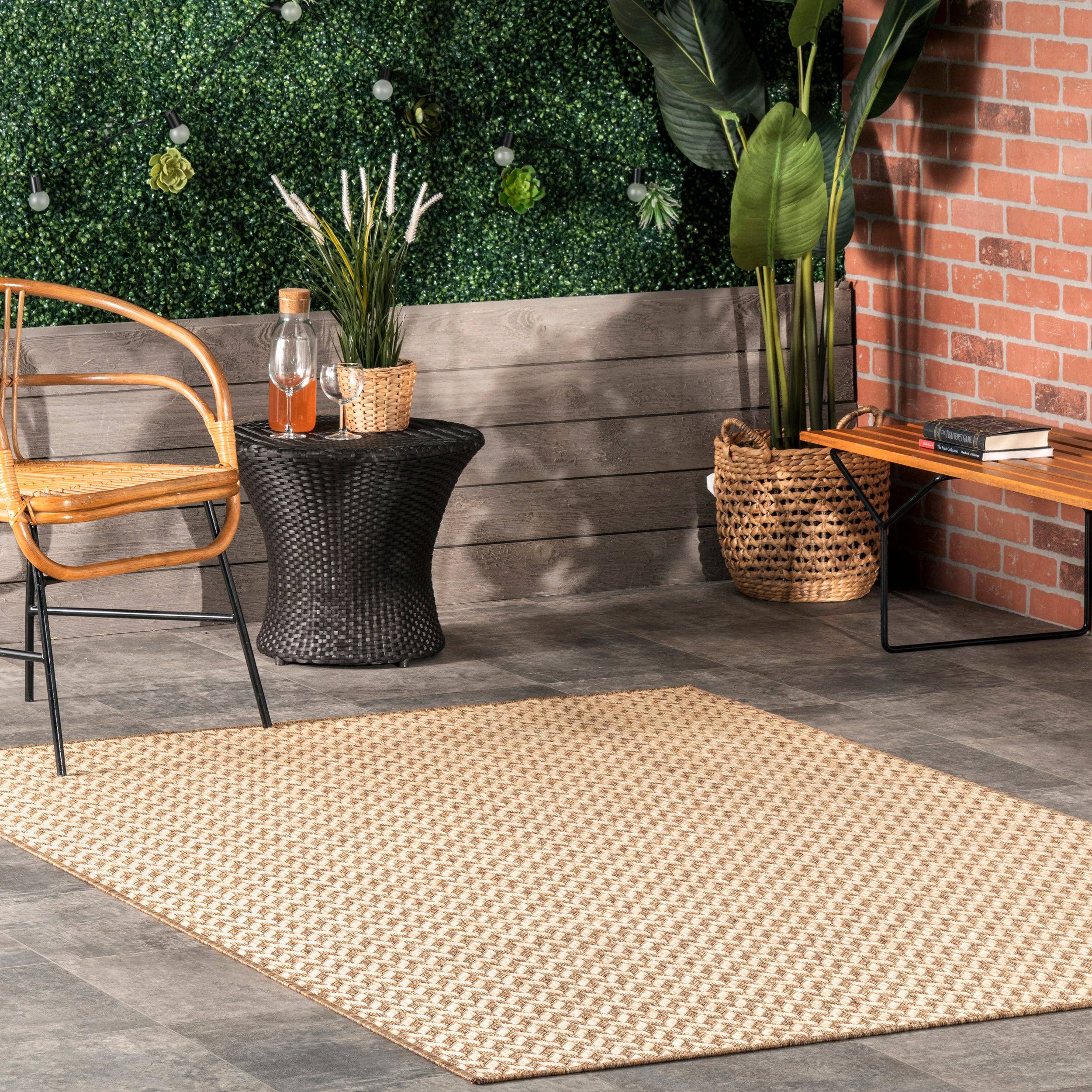 nuLOOM - Wholesale Area Rug - Camryn Herringbone Indoor/Outdoor Area Rug0