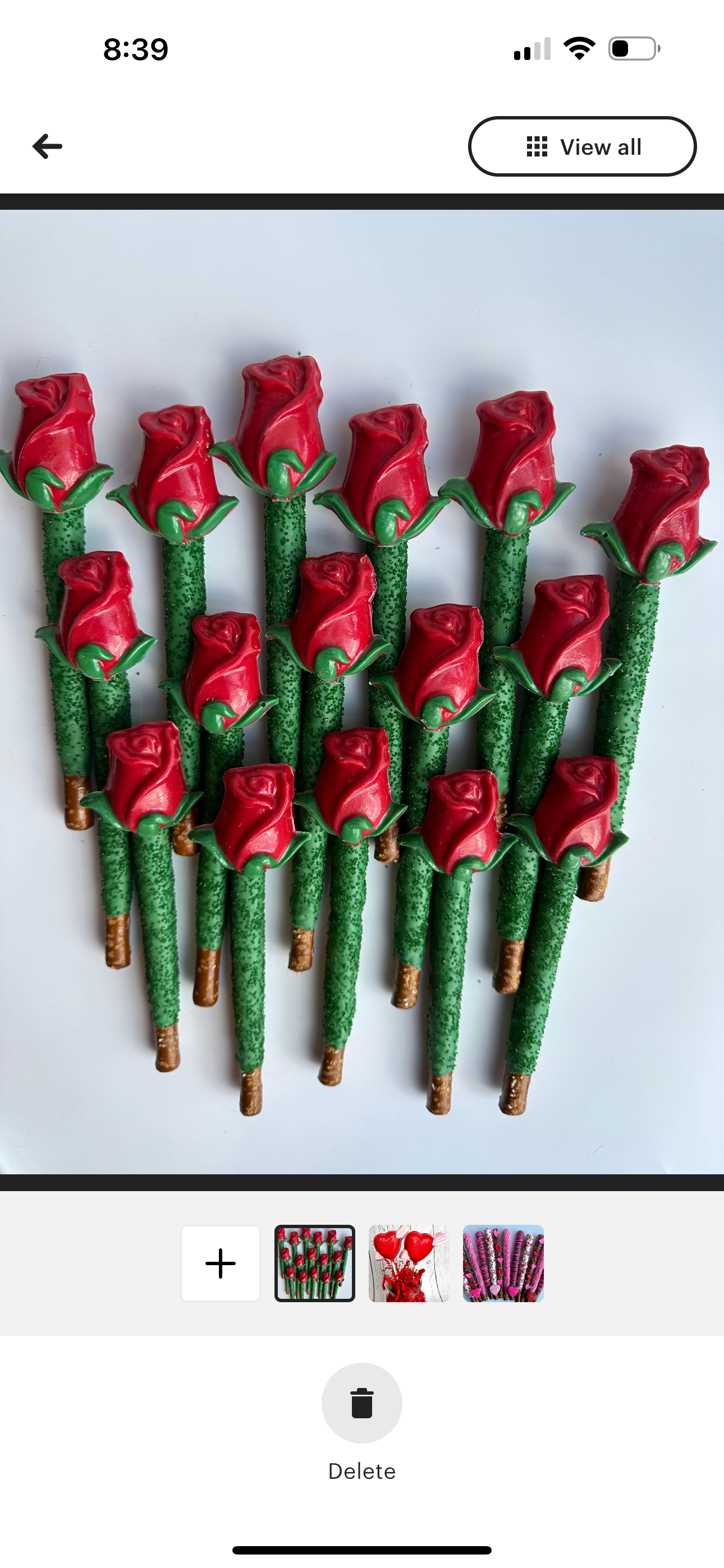 Delightful Chocolates - Wholesale Chocolate Covered Sweets - Long Stem Rose Chocolate Covered Pretzel Rods2