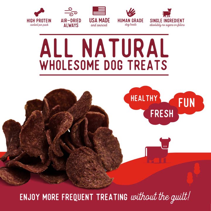 Beg & Barker Premium Dog Treats - Wholesale Pet Treats - Dog - Single Ingredient Beef Chips for Dogs4