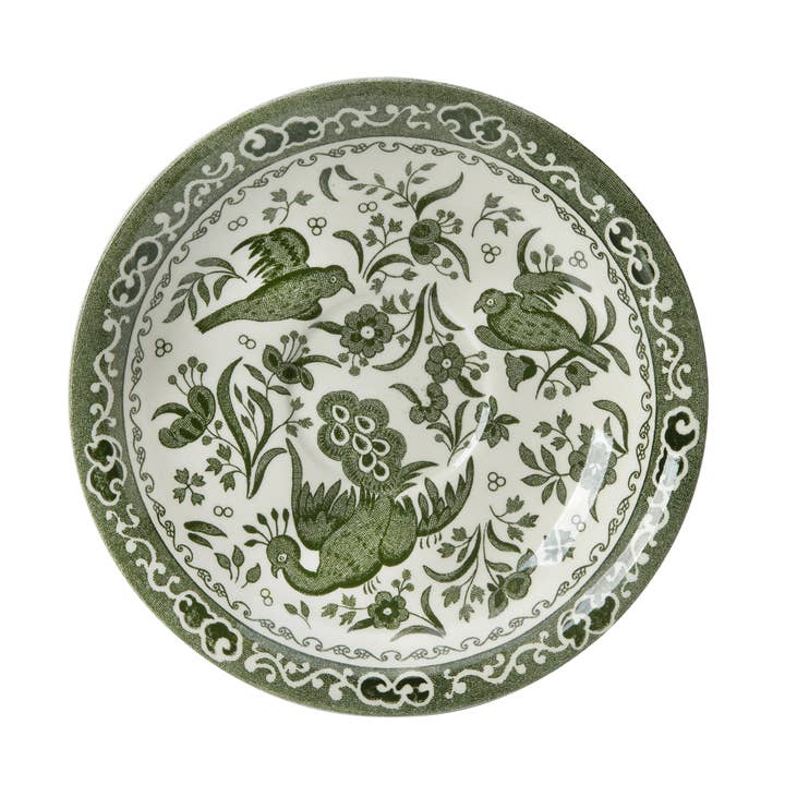 Green Regal Peacock Tea Saucer for wholesale by Burleigh