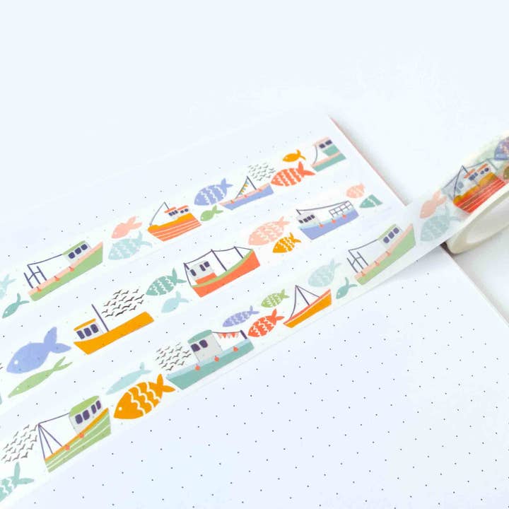 Sarah Frances - Wholesale Washi Tape - Fish and Ships Washi Tape