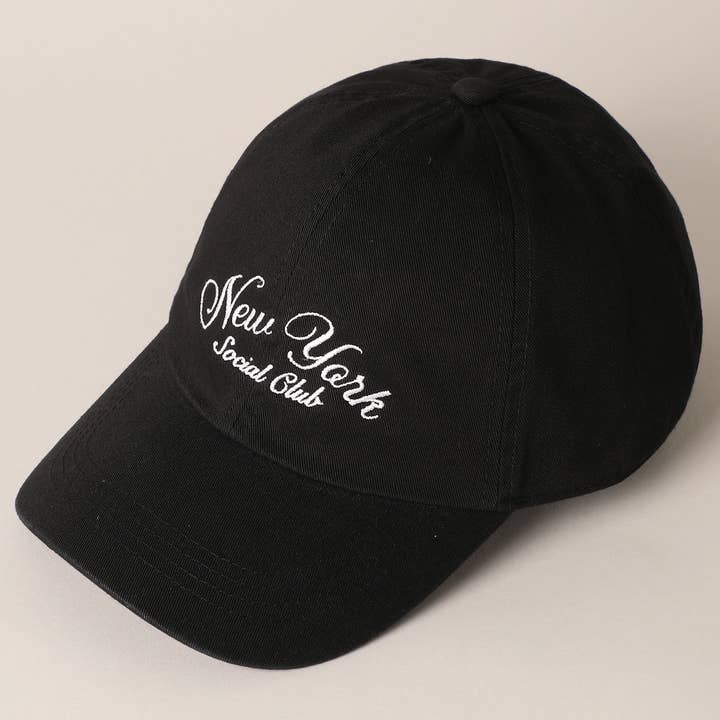 Fashion City - Wholesale Baseball Cap - Unisex - New York Social Club Text Embroidery Baseball Cap2