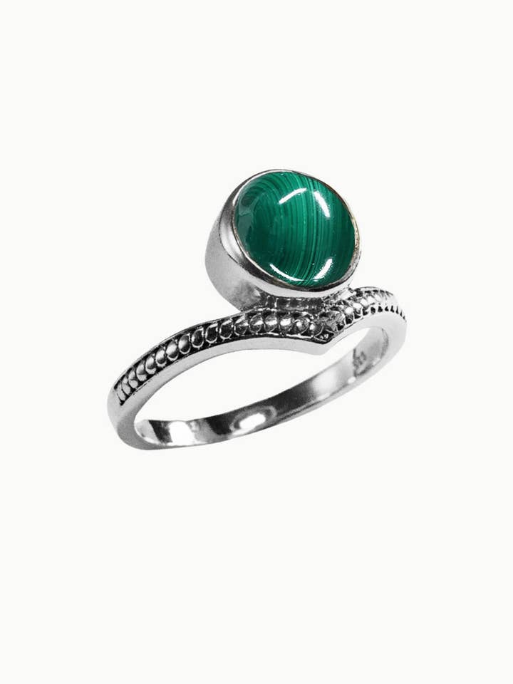 Anillo de tiara de malaquita Sivalya para venta al por mayor de Sivalya