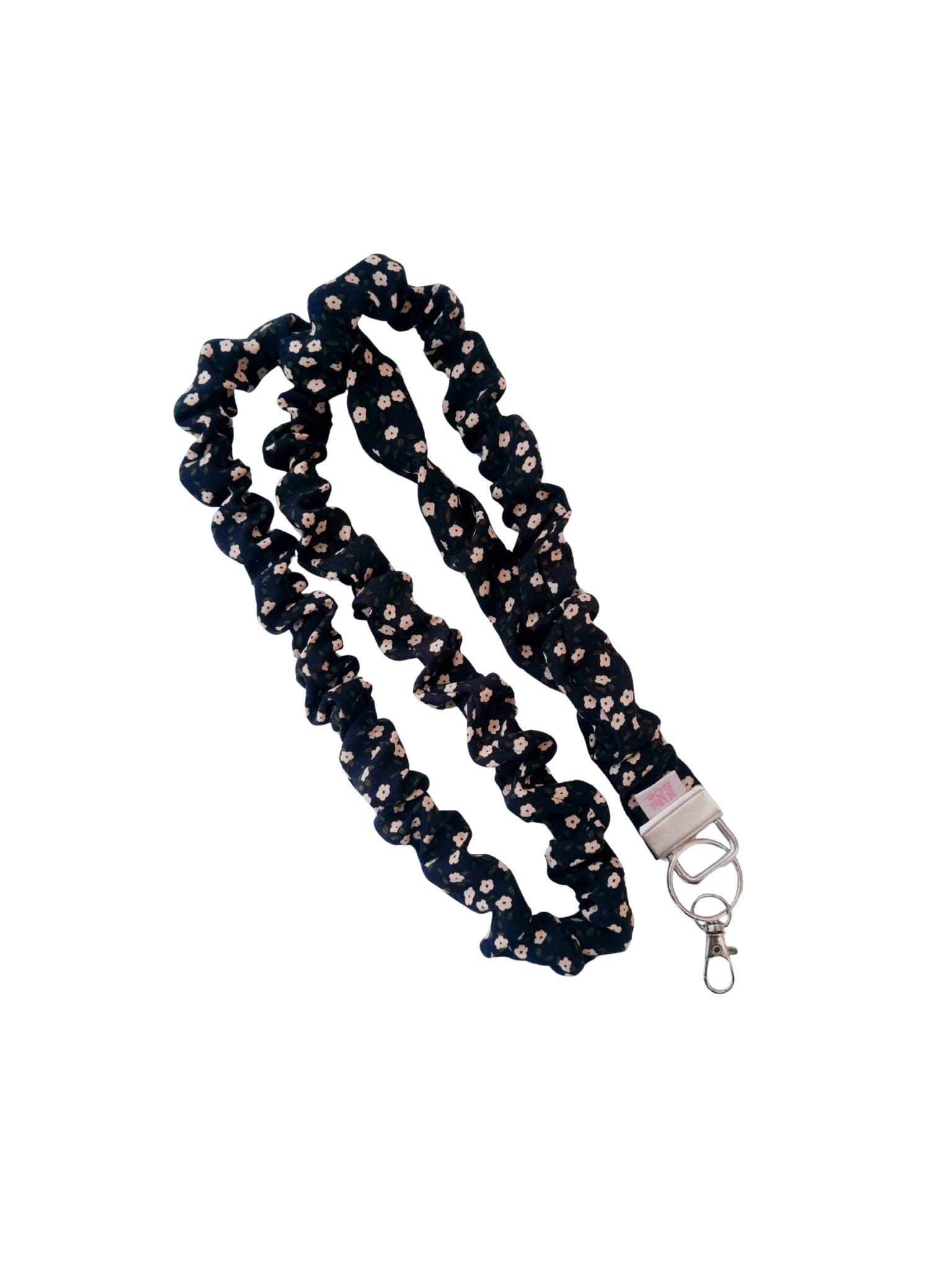 Kiki & Co. – wholesale Lanyard – Women’s – Scrunchie Lanyard - Black Floral