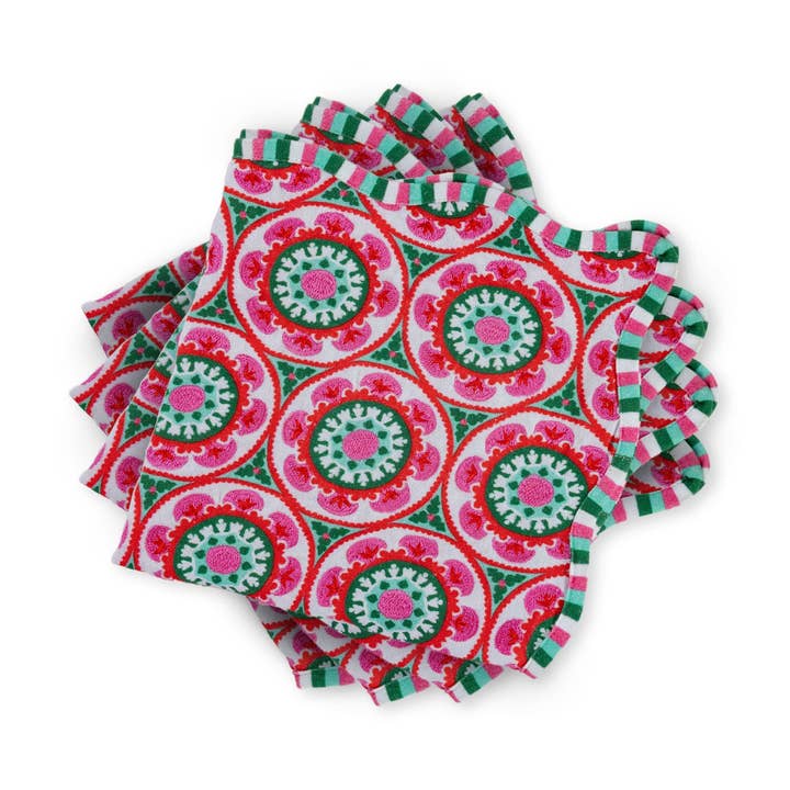 Tovaglioli Suzani S/4 per la vendita all'ingrosso da parte di Furbish Studio