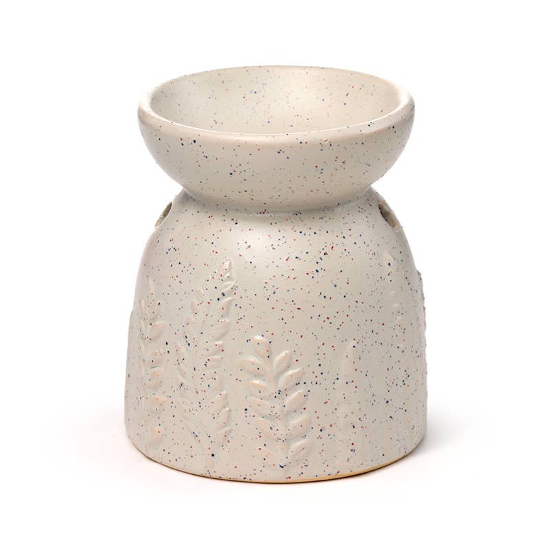 Puckator Ltd - Wholesale Oil Warmer - Eden Stone Effect Embossed Fern Ceramic Oil & Wax Burner3