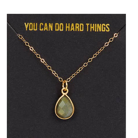 You Can Do Hard Things Courage & Protection Necklace | Encouragement Gift for wholesale by Hide & Stone Jewelry