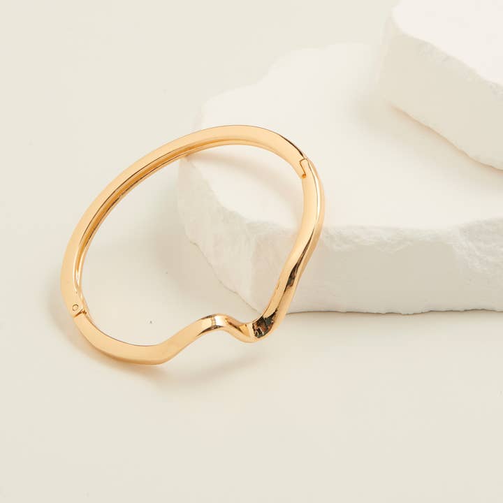 Cuff Bracelet Lumi Arc Minimalist Hinged Design for wholesale by Howard's