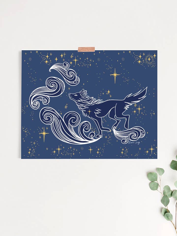 Sirius the Dog Star Celestial - impression giclée pour la vente par Sheena lange Illustrations