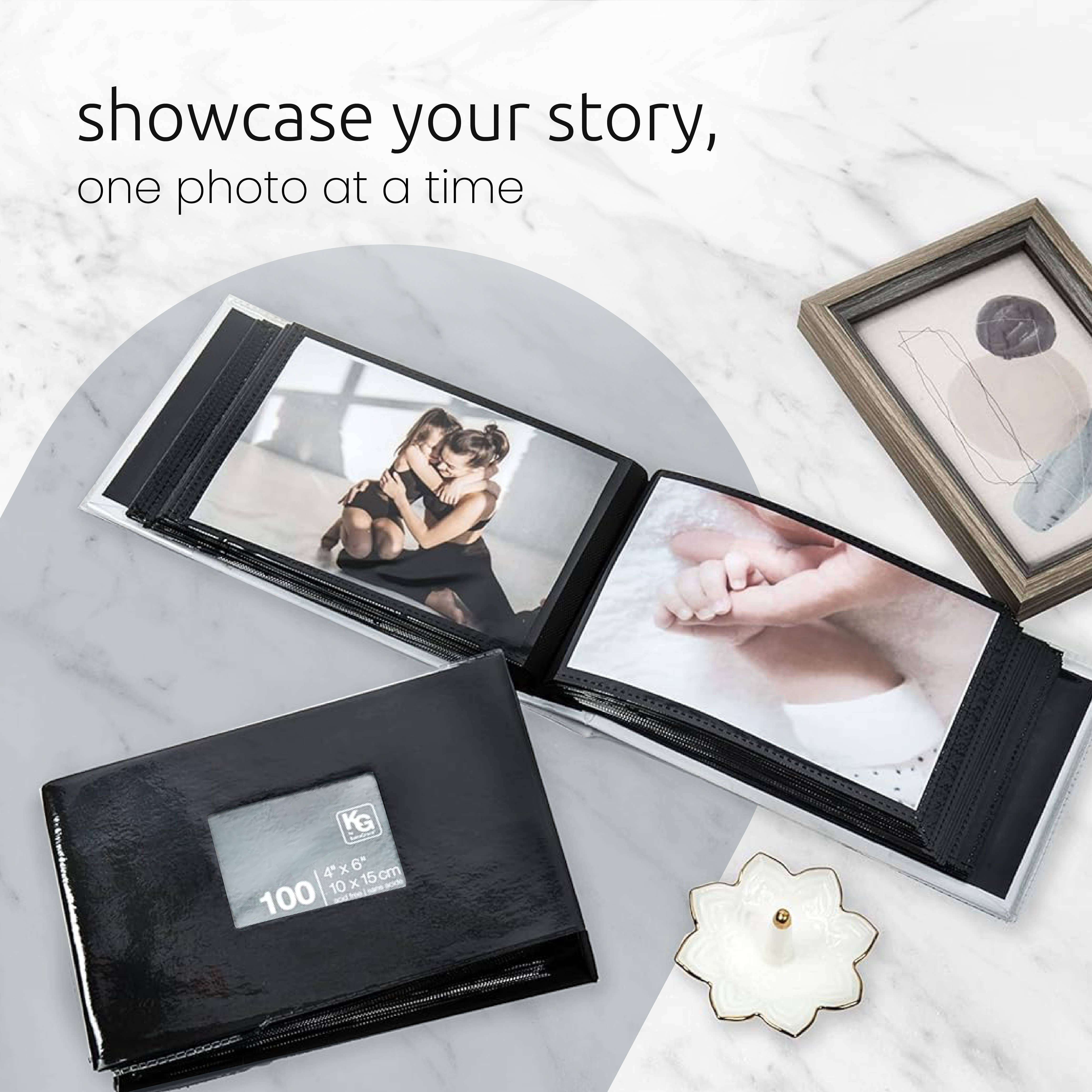 Black KG 100 Pocket 4X6 Photo Album With Window & Dust Jacket for wholesale on Faire2