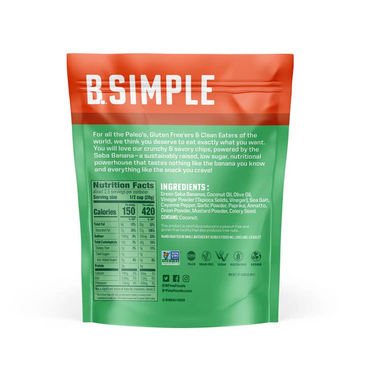 Awakened Foods - Wholesale Chips - B. Fine Blazing Buffalo Kettle Cooked Nana Chips