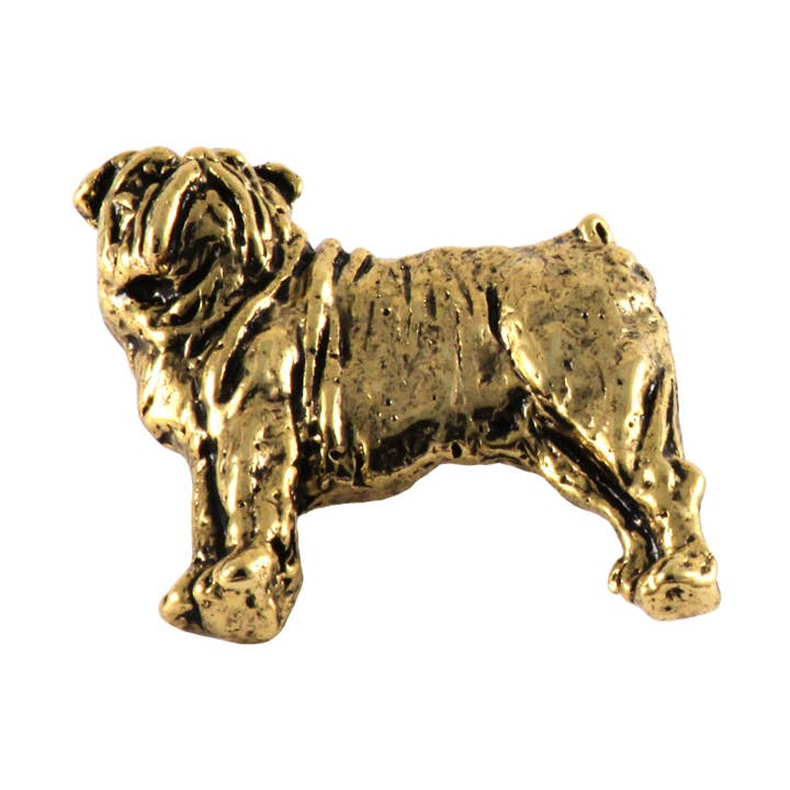 Creative Pewter Designs – Engroshandel Reversnål/knap – Engelsk bulldog tin reversnål eller magnet