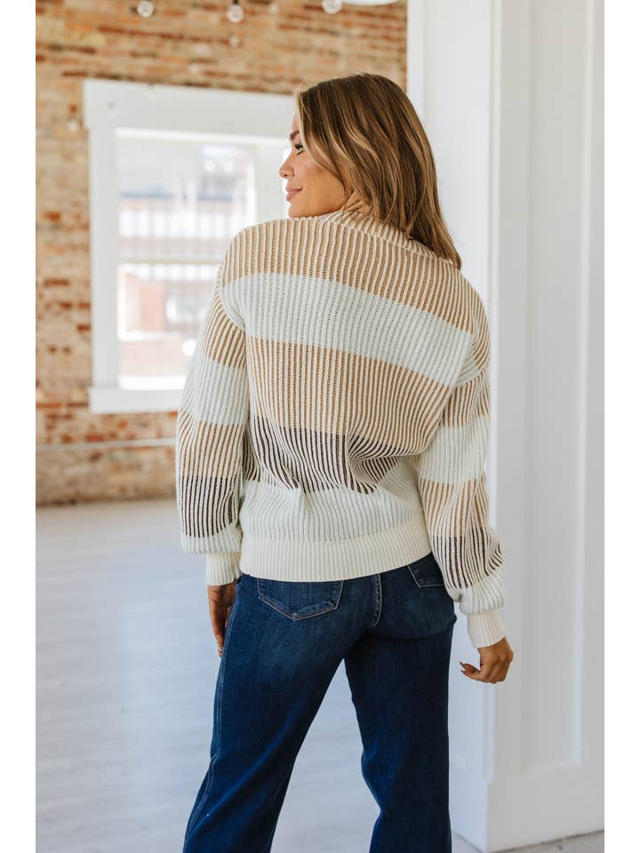 Liam & Company - Wholesale Knit Sweater - Women's - Maxine Colorblock Knitted Sweater