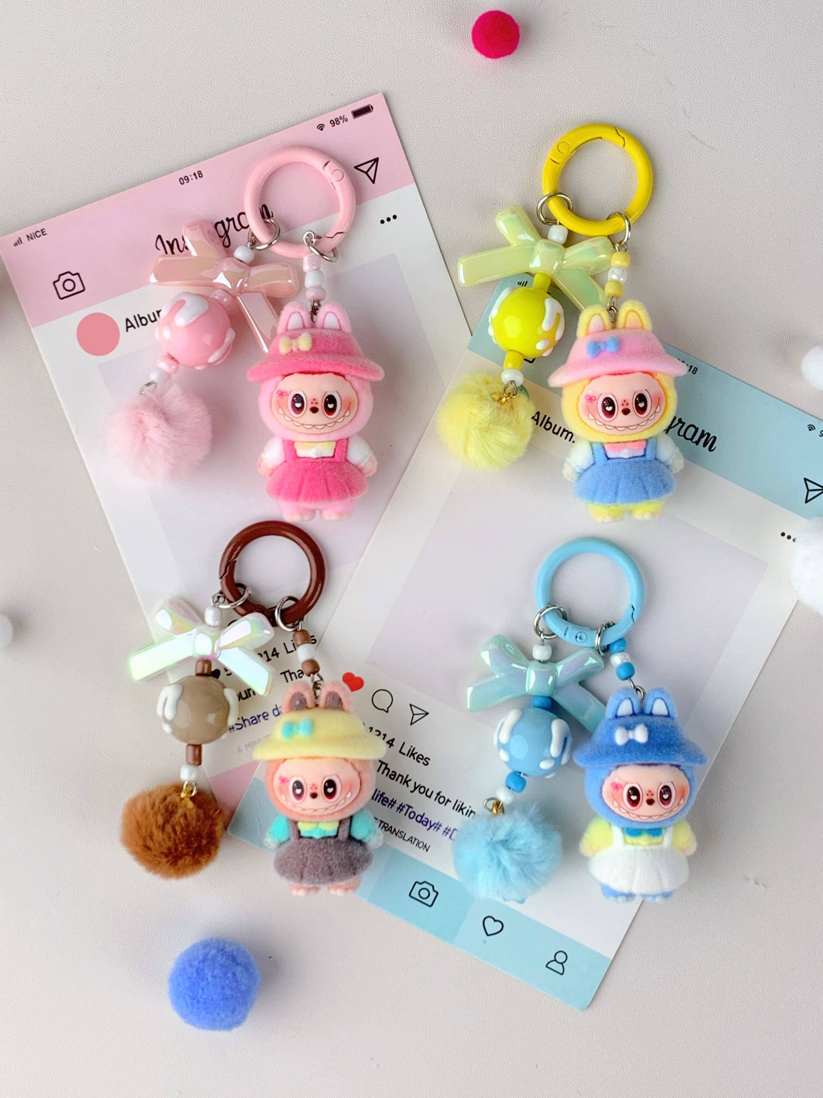 Lilyrosy（Duty free) - Wholesale Keychain - Women's - Labubu style Cute Keychain for Girls,Car Key Accessory1