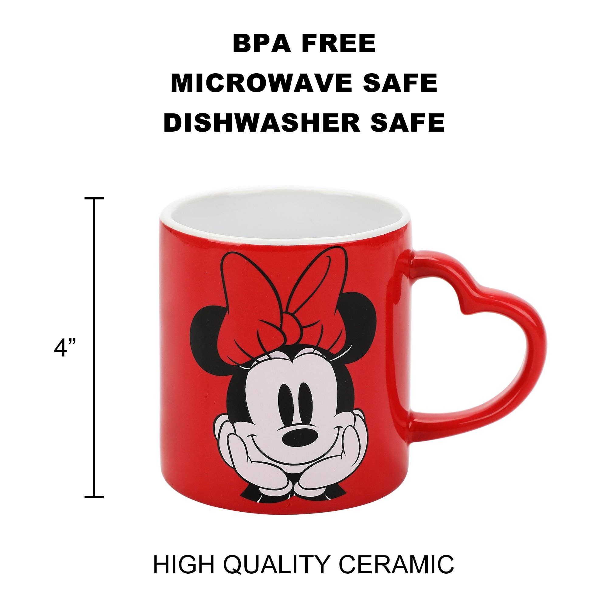 Bioworld Merchandising - Wholesale Coffee Mug - Disney Mickey Mouse Sculpted Handle 16 oz. Ceramic Mug3