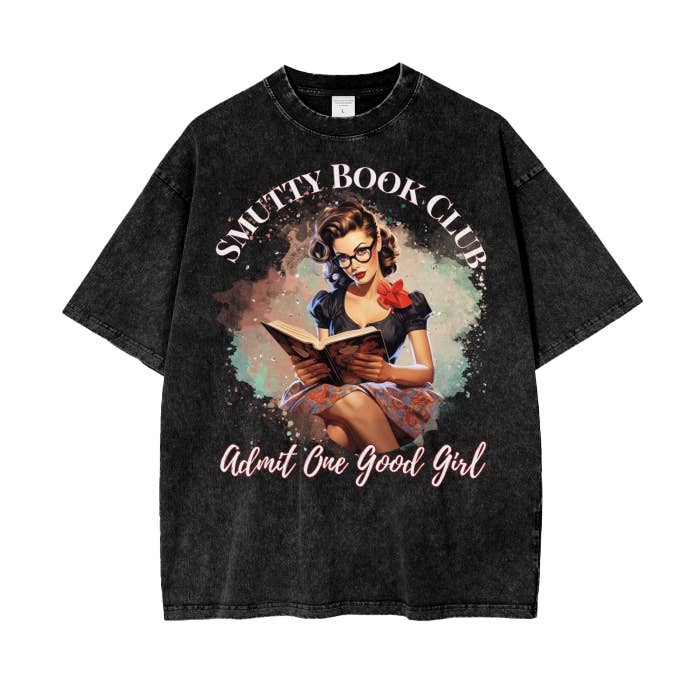 Smutty Book Club Acid Wash Shirt for wholesale by Colorfulmamas