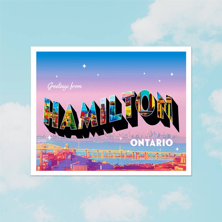 Party Mountain Paper co. - Wholesale Art Print - Greetings From Hamilton Print | Last Chance
