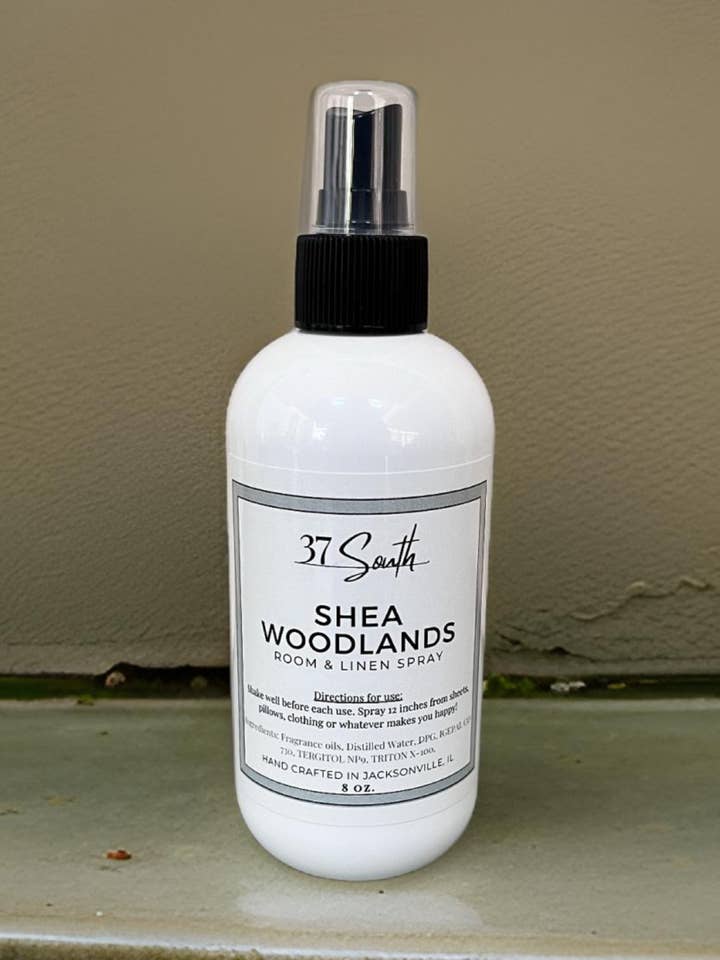 Luxury Room & Linen Spray I SHEA WOODLANDS for wholesale by 37 South Home Fragrances