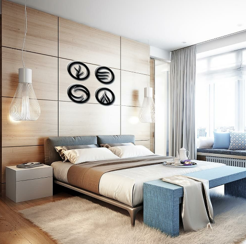 benjashop – wholesale Wall Accent – Four Elements 01 Metal Wall Panel3