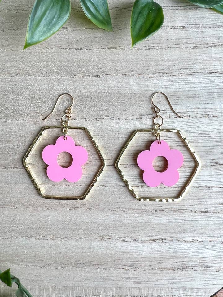 Sechseckige Blumen für den Großhandel von Cocoa Loves Grey