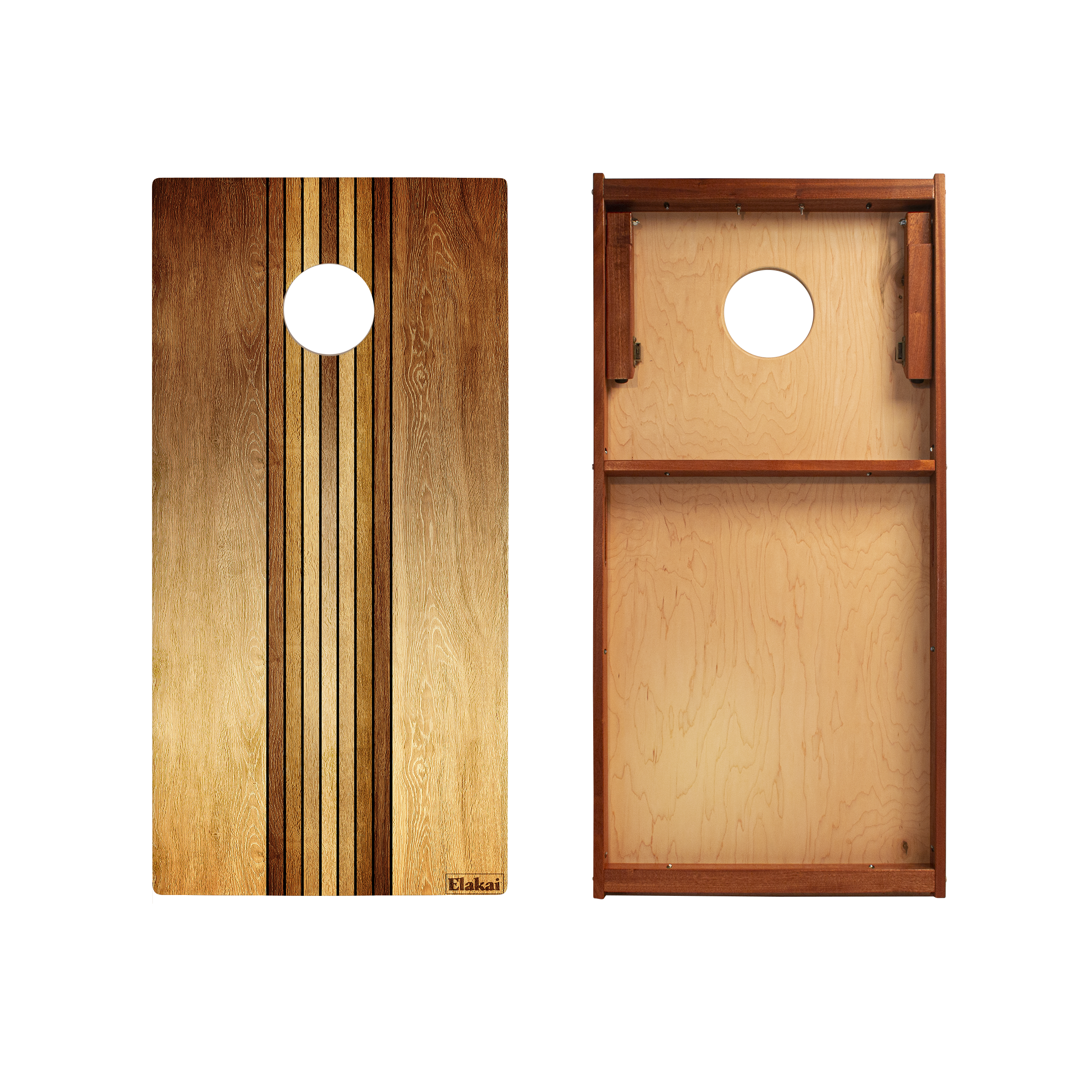Elakai - Wholesale Cornhole - Retro Woody Mahogany Pathfinder Cornhole Boards1