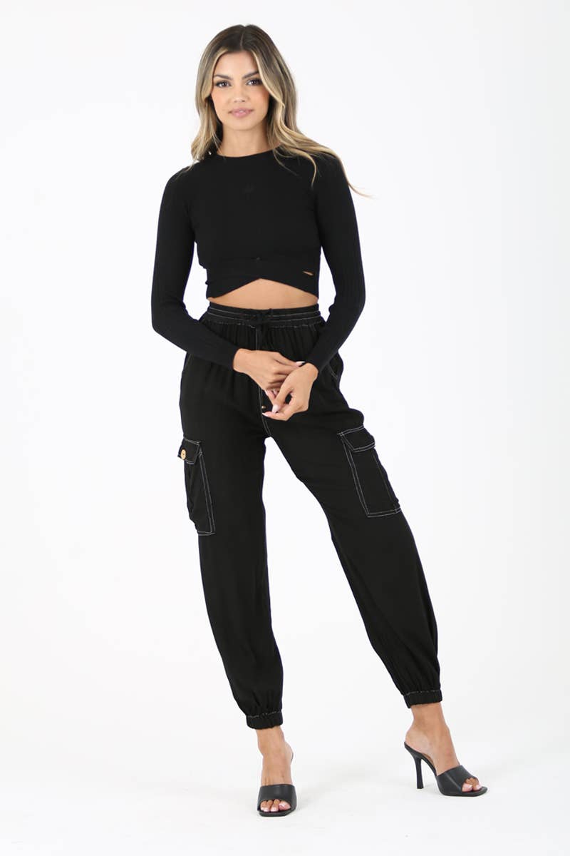 ANGIE - Wholesale Lounge Sweatpants/Joggers - Women's - 25R36-ASIS CARGO JOGGER PANTS12