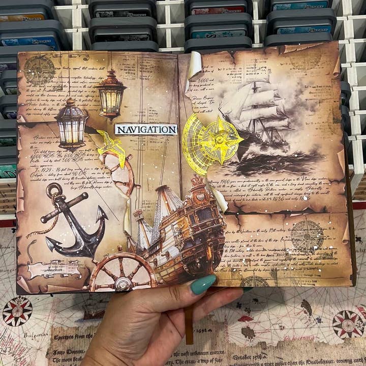 CoraCreaCrafts - Wholesale Craft Supplies - Sailing Ships Paper Set4