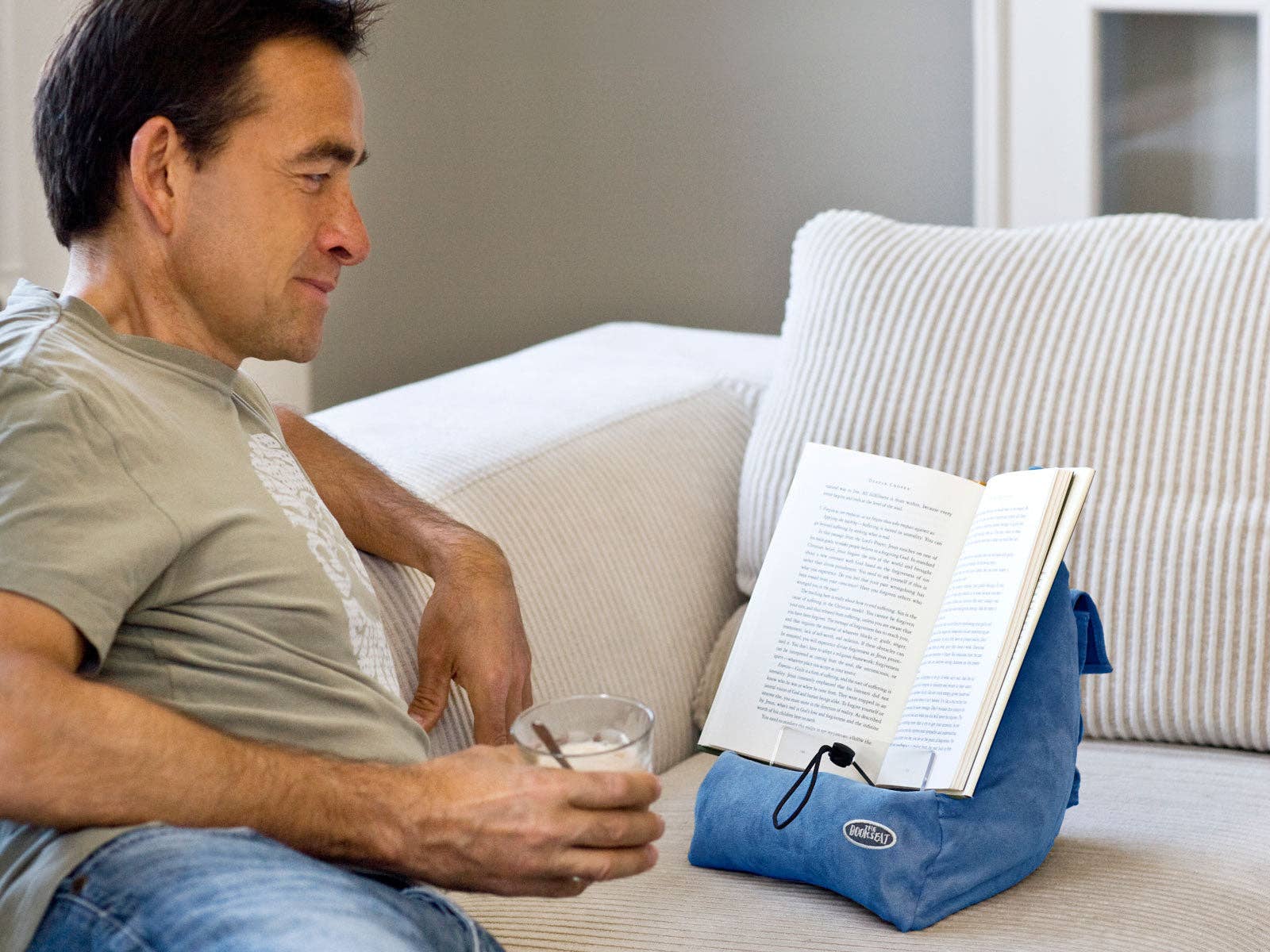 The Book Seat - Wholesale Book Holder - The Book Seat - Book Pillow - Sky Blue/Blue1