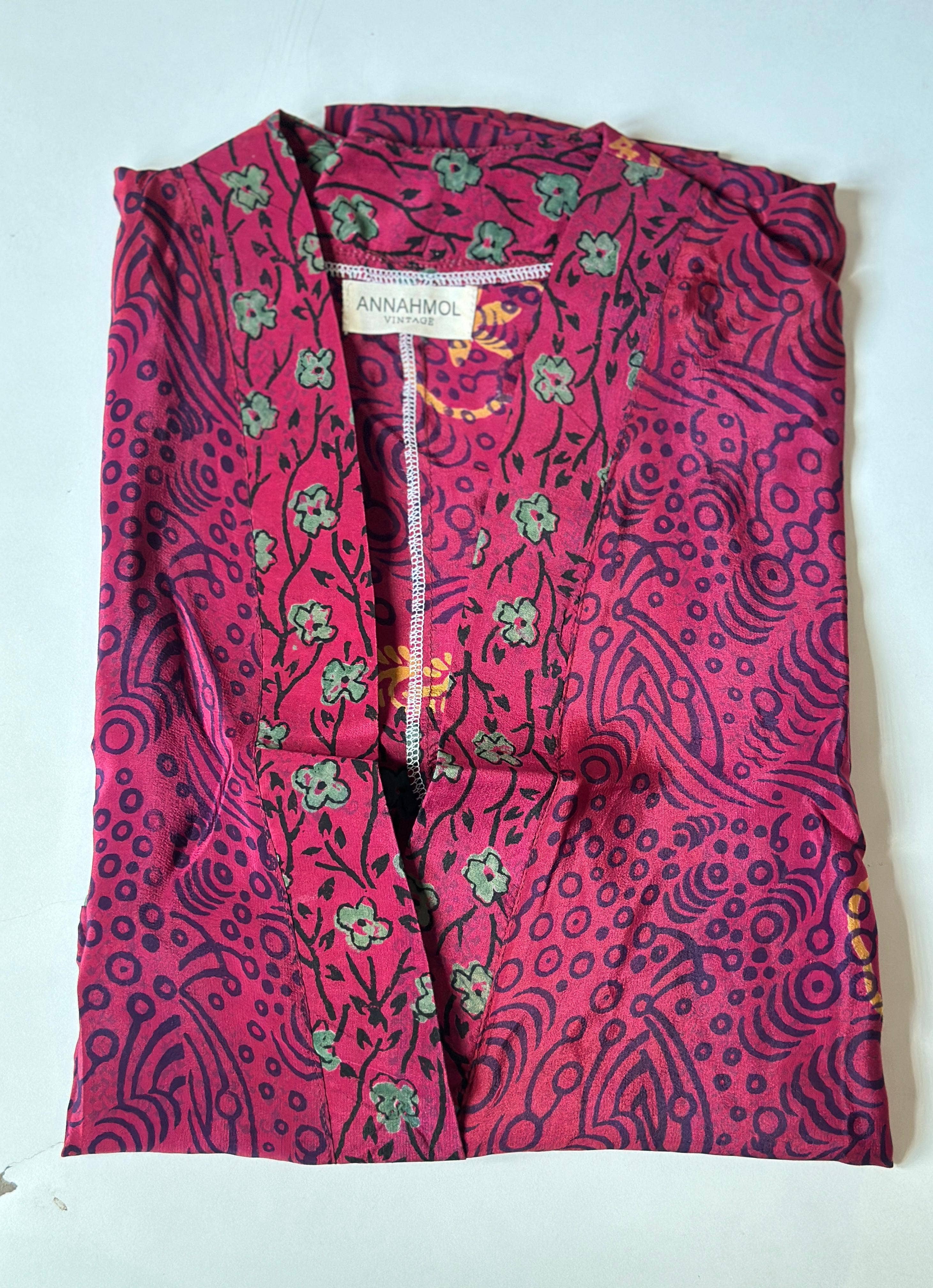 Annahmol - Wholesale Blouse - Women's - Vintage Silk Kimono Top: Free Size: BEST SELLER : OOAK33