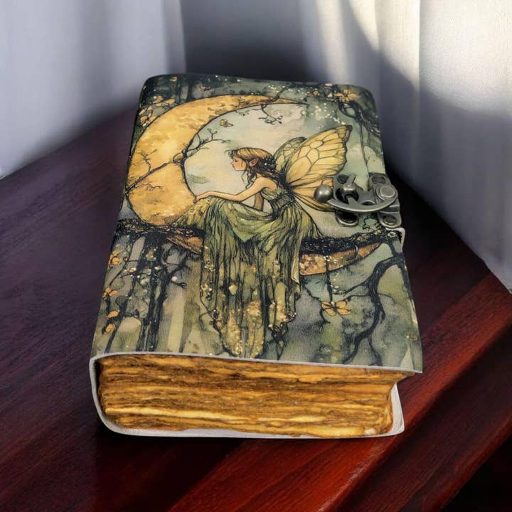 Diário de Fadas em Couro Feito à Mão Vintage Diário Rústico Grimório por atacado de MNM HANDICRAFTS