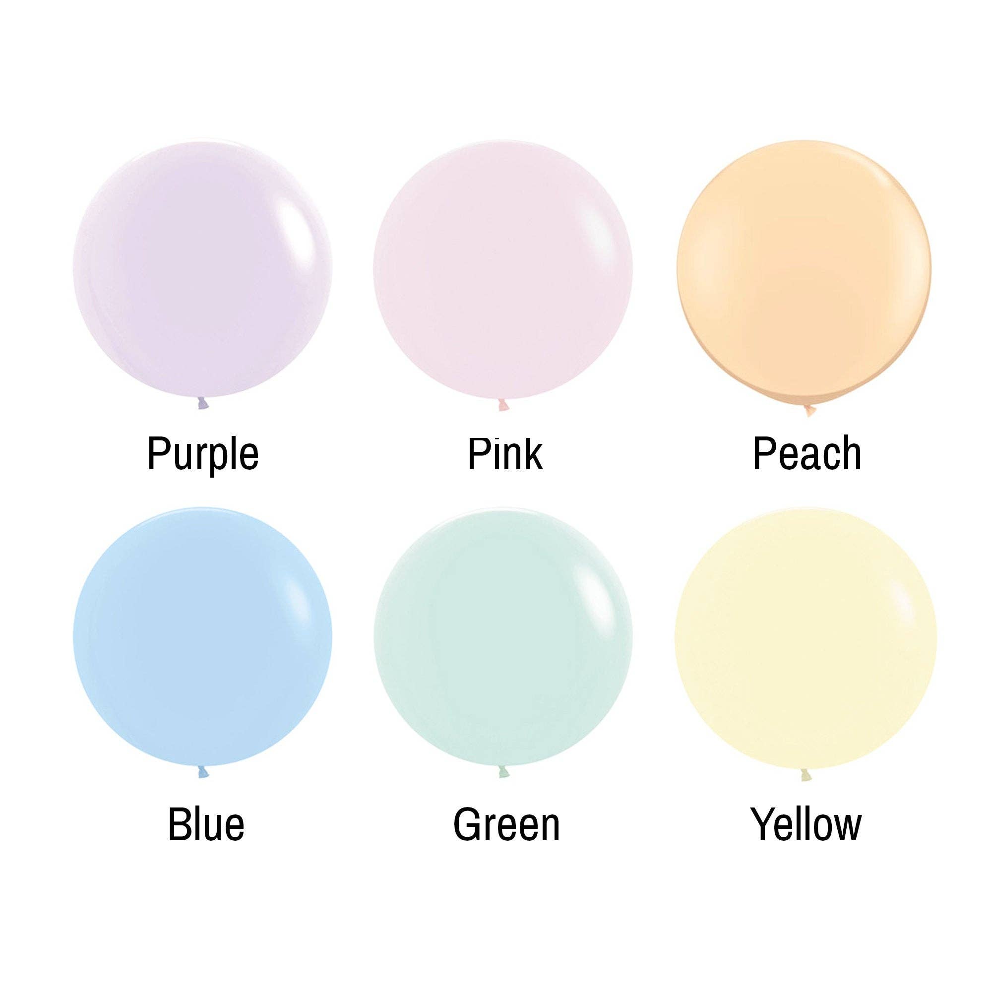 Ellie's Party Supply - Wholesale Balloon - Giant Pastel Balloons 24" (2 Foot) 0
