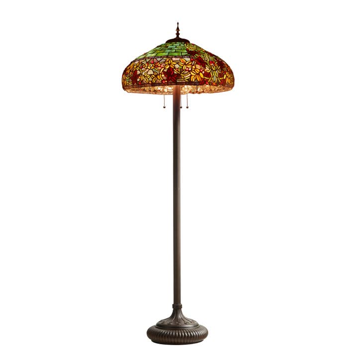 River of Goods - Wholesale Floor Lamp - 65"H Hampstead Green Tiffany Style Stained Glass Floor Lamp1