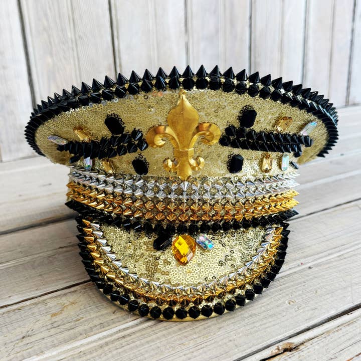 Nolaverse – wholesale Hattaccessoar - Dam – Nolaverse Svart & Guld Konduktörshatt