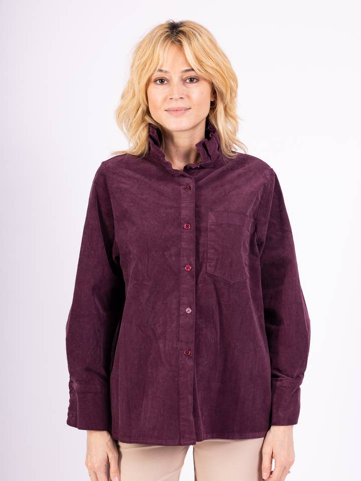 Manchesterskjorta med volangkrage PC2552 för wholesale av Pépouz' Paris